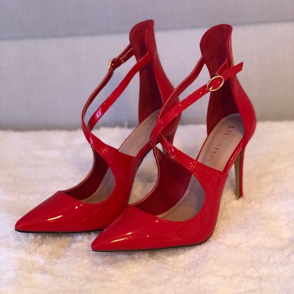 Liliana Red Pointed Toe Stiletto - Picture 3 of 8